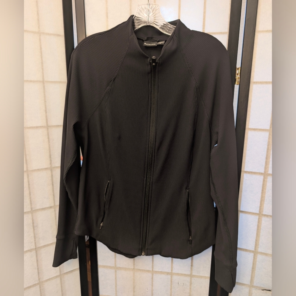 Athleta Salutation Ribbed Jacket size L - Picture 2 of 8